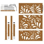 vidaXL Poarta de gradina Design ondulat otel rezistent la intemperii vidaXL Poarta de gradina Design ondulat otel rezistent la intemperii