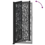 vidaXL Poartă de grădină neagră 105x205 cm Design cu urme de oțel vidaXL Poartă de grădină neagră 105x205 cm Design cu urme de oțel