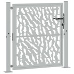 vidaXL Poartă de grădină Design cu urme oțel rezistent la intemperii vidaXL Poartă de grădină Design cu urme oțel rezistent la intemperii
