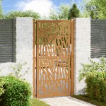 vidaXL Poartă de grădină Design cu urme oțel rezistent la intemperii vidaXL Poartă de grădină Design cu urme oțel rezistent la intemperii