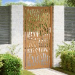 vidaXL Poartă de grădină Design cu urme oțel rezistent la intemperii vidaXL Poartă de grădină Design cu urme oțel rezistent la intemperii