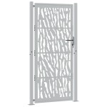 vidaXL Poartă de grădină Design cu urme oțel rezistent la intemperii vidaXL Poartă de grădină Design cu urme oțel rezistent la intemperii