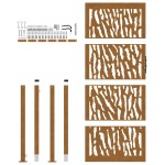 vidaXL Poartă de grădină Design cu urme oțel rezistent la intemperii vidaXL Poartă de grădină Design cu urme oțel rezistent la intemperii