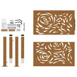 vidaXL Poartă grădină Design cu flacără oțel rezistent la intemperii