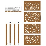 vidaXL Poartă grădină Design cu flacără oțel rezistent la intemperii