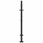vidaXL Poartă de grădină neagră 105x106 cm Design în cruce de oțel