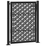 vidaXL Poartă de grădină neagră 105x130 cm Design în cruce de oțel vidaXL Poartă de grădină neagră 105x130 cm Design în cruce de oțel