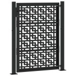 vidaXL Poartă de grădină neagră 105x130 cm Design în cruce de oțel vidaXL Poartă de grădină neagră 105x130 cm Design în cruce de oțel