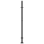vidaXL Poartă de grădină neagră 105x155 cm Design în cruce de oțel