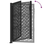 vidaXL Poartă de grădină neagră 105x155 cm Design în cruce de oțel