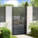 vidaXL Poarta de gradina neagra 105x180 cm Design cruce de otel vidaXL Poarta de gradina neagra 105x180 cm Design cruce de otel