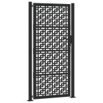 vidaXL Poarta de gradina neagra 105x205 cm Design cruce de otel vidaXL Poarta de gradina neagra 105x205 cm Design cruce de otel
