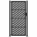 vidaXL Poarta de gradina neagra 105x205 cm Design cruce de otel vidaXL Poarta de gradina neagra 105x205 cm Design cruce de otel