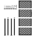 vidaXL Poarta de gradina neagra 105x205 cm Design cruce de otel vidaXL Poarta de gradina neagra 105x205 cm Design cruce de otel