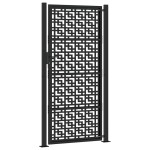 vidaXL Poarta de gradina neagra 105x205 cm Design cruce de otel vidaXL Poarta de gradina neagra 105x205 cm Design cruce de otel