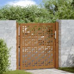 vidaXL Poartă de grădină Design cruce din oțel rezistent la intemperii