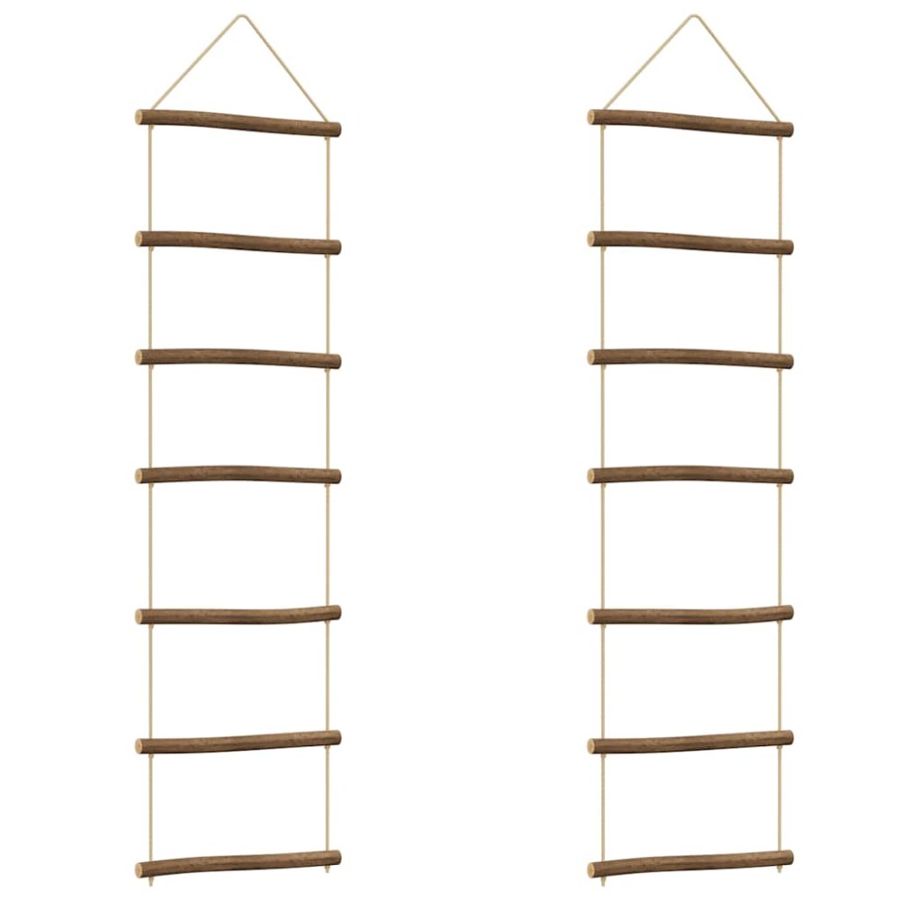 vidaXL Decoratiuni de perete în formă de scară 2 buc Ramă naturală