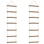 vidaXL Decoratiuni de perete în formă de scară 2 buc Ramă naturală vidaXL Decoratiuni de perete în formă de scară 2 buc Ramă naturală