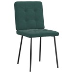 vidaXL Scaune de sufragerie, 2 buc., verde închis, catifea vidaXL Scaune de sufragerie, 2 buc., verde închis, catifea