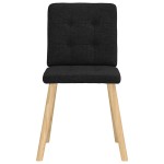 vidaXL Scaune de bucătărie, 2 buc. negru, textil vidaXL Scaune de bucătărie, 2 buc. negru, textil