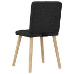 vidaXL Scaune de bucătărie, 2 buc. negru, textil vidaXL Scaune de bucătărie, 2 buc. negru, textil