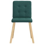 vidaXL Scaune de bucătărie, 2 buc., verde închis, material textil vidaXL Scaune de bucătărie, 2 buc., verde închis, material textil