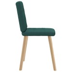 vidaXL Scaune de bucătărie, 2 buc., verde închis, material textil vidaXL Scaune de bucătărie, 2 buc., verde închis, material textil