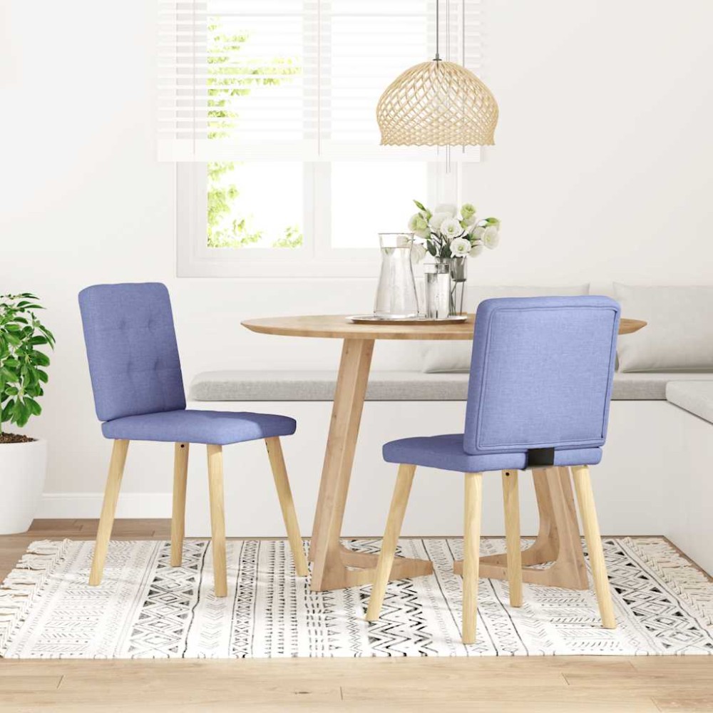 vidaXL Scaune de sufragerie 2 buc țesătură Jeans Blue