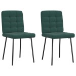 vidaXL Scaune de sufragerie, 2 buc., verde închis, catifea vidaXL Scaune de sufragerie, 2 buc., verde închis, catifea