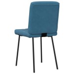 vidaXL Scaune de sufragerie, 2 buc., albastru, catifea vidaXL Scaune de sufragerie, 2 buc., albastru, catifea
