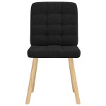 vidaXL Scaune de bucătărie, 2 buc. negru, textil