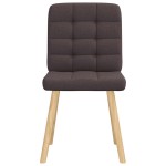 vidaXL Scaune de masă, 2 buc., maro închis, material textil vidaXL Scaune de masă, 2 buc., maro închis, material textil