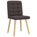vidaXL Scaune de masă, 2 buc., maro închis, material textil vidaXL Scaune de masă, 2 buc., maro închis, material textil