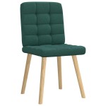 vidaXL Scaune de bucătărie, 2 buc., verde închis, material textil vidaXL Scaune de bucătărie, 2 buc., verde închis, material textil