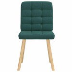 vidaXL Scaune de bucătărie, 2 buc., verde închis, material textil vidaXL Scaune de bucătărie, 2 buc., verde închis, material textil