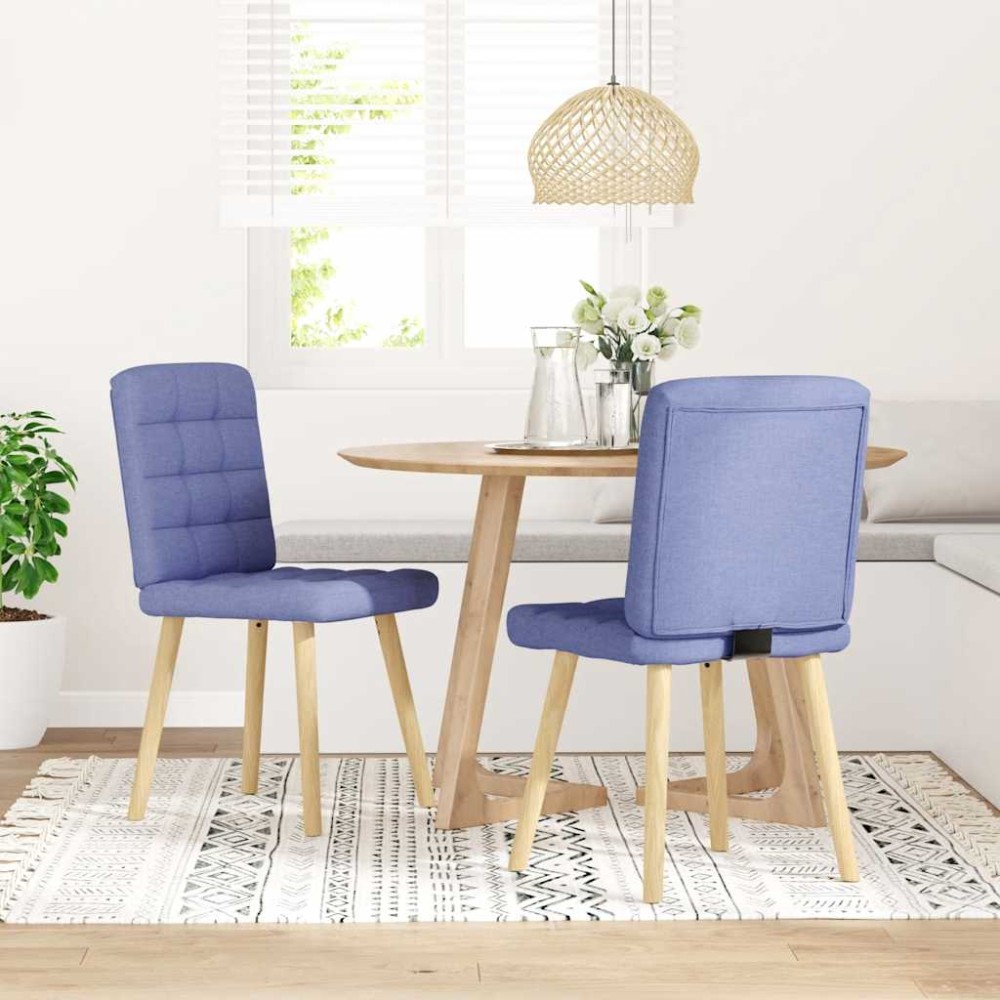 vidaXL Scaune de sufragerie 2 buc țesătură Jeans Blue