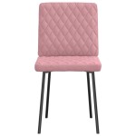 vidaXL Scaune de sufragerie, 2 buc., roz, catifea vidaXL Scaune de sufragerie, 2 buc., roz, catifea