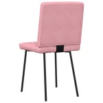 vidaXL Scaune de sufragerie, 2 buc., roz, catifea vidaXL Scaune de sufragerie, 2 buc., roz, catifea