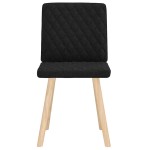 vidaXL Scaune de bucătărie, 2 buc. negru, textil vidaXL Scaune de bucătărie, 2 buc. negru, textil