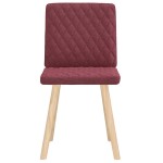 vidaXL Scaune de bucătărie, 2 buc., roșu vin, material textil vidaXL Scaune de bucătărie, 2 buc., roșu vin, material textil