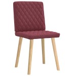 vidaXL Scaune de bucătărie, 2 buc., roșu vin, material textil vidaXL Scaune de bucătărie, 2 buc., roșu vin, material textil