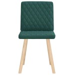 vidaXL Scaune de bucătărie, 2 buc., verde închis, material textil vidaXL Scaune de bucătărie, 2 buc., verde închis, material textil