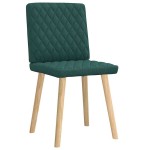 vidaXL Scaune de bucătărie, 2 buc., verde închis, material textil vidaXL Scaune de bucătărie, 2 buc., verde închis, material textil