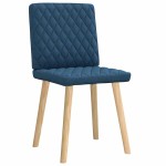vidaXL Scaune de bucătărie, 2 buc., albastru, textil vidaXL Scaune de bucătărie, 2 buc., albastru, textil
