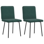 vidaXL Scaune de sufragerie, 2 buc., verde închis, catifea vidaXL Scaune de sufragerie, 2 buc., verde închis, catifea
