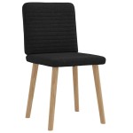 vidaXL Scaune de bucătărie, 2 buc. negru, textil vidaXL Scaune de bucătărie, 2 buc. negru, textil