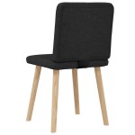 vidaXL Scaune de bucătărie, 2 buc. negru, textil vidaXL Scaune de bucătărie, 2 buc. negru, textil