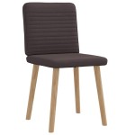 vidaXL Scaune de masă, 2 buc., maro închis, material textil vidaXL Scaune de masă, 2 buc., maro închis, material textil
