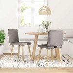 vidaXL Scaune de bucătărie, 2 buc., gri taupe, material textil vidaXL Scaune de bucătărie, 2 buc., gri taupe, material textil