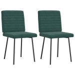 vidaXL Scaune de sufragerie, 2 buc., verde închis, catifea vidaXL Scaune de sufragerie, 2 buc., verde închis, catifea